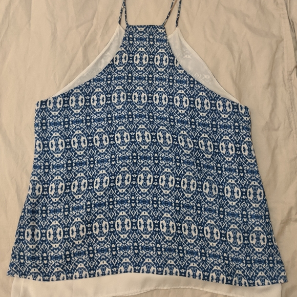 Blue and white patterned tank top - Picture 2 of 2